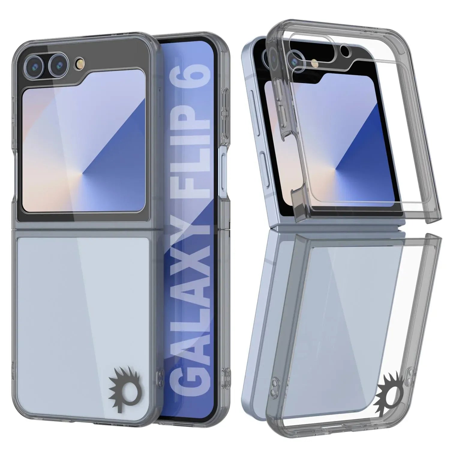 Galaxy Z Flip6 Case [Clear Acrylic Series] [Non-Slip] For Galaxy Z Flip6 [Grey]