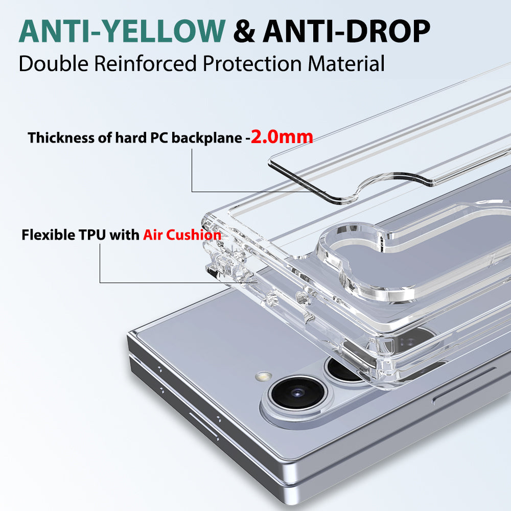 Galaxy Z Fold6 Case [Clear Acrylic Series] [Non-Slip] For Galaxy Z Fold6 [Green]