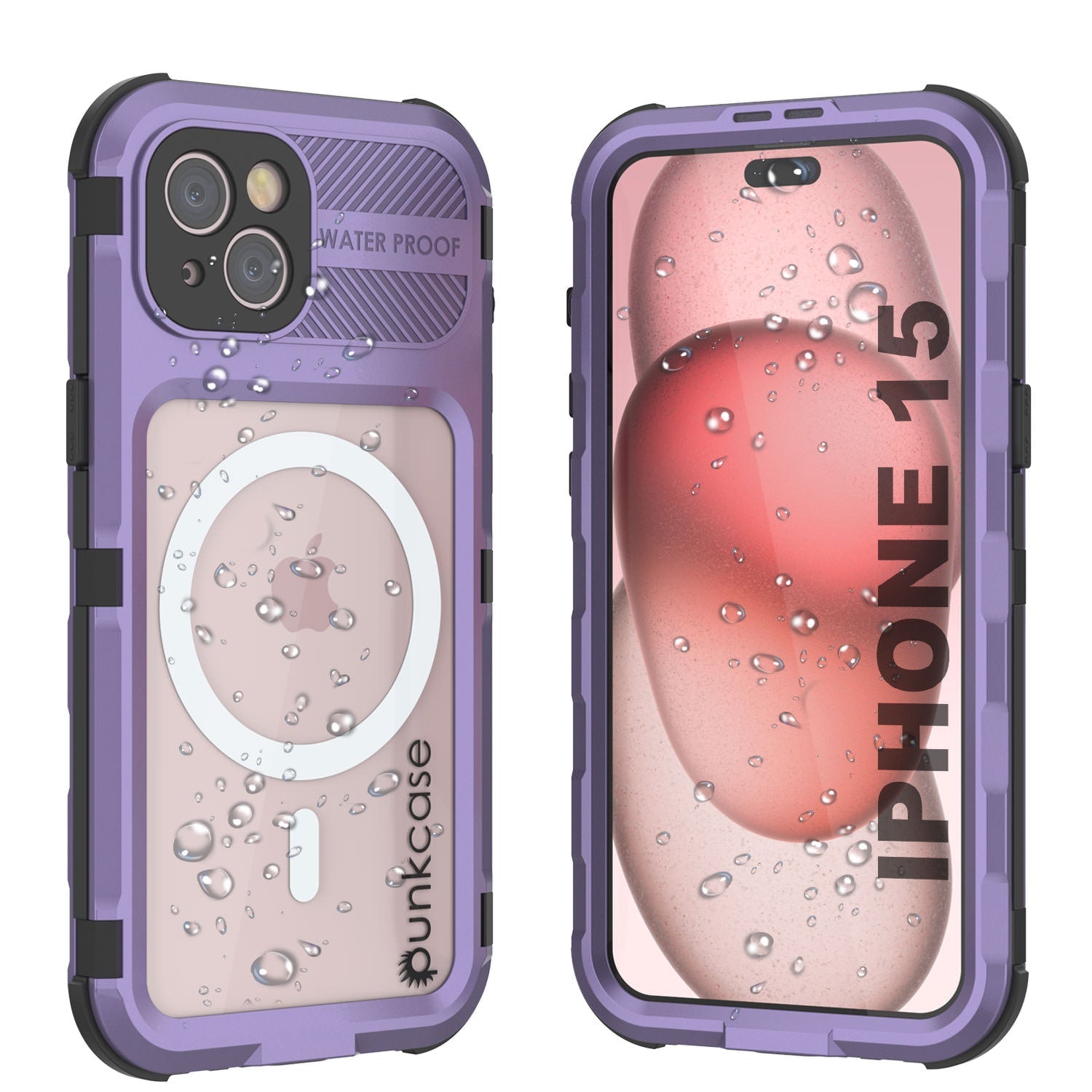 iPhone 16 Metal Extreme 2.0 Series Aluminum Waterproof Case IP68 W/Buillt in Screen Protector [Purple]