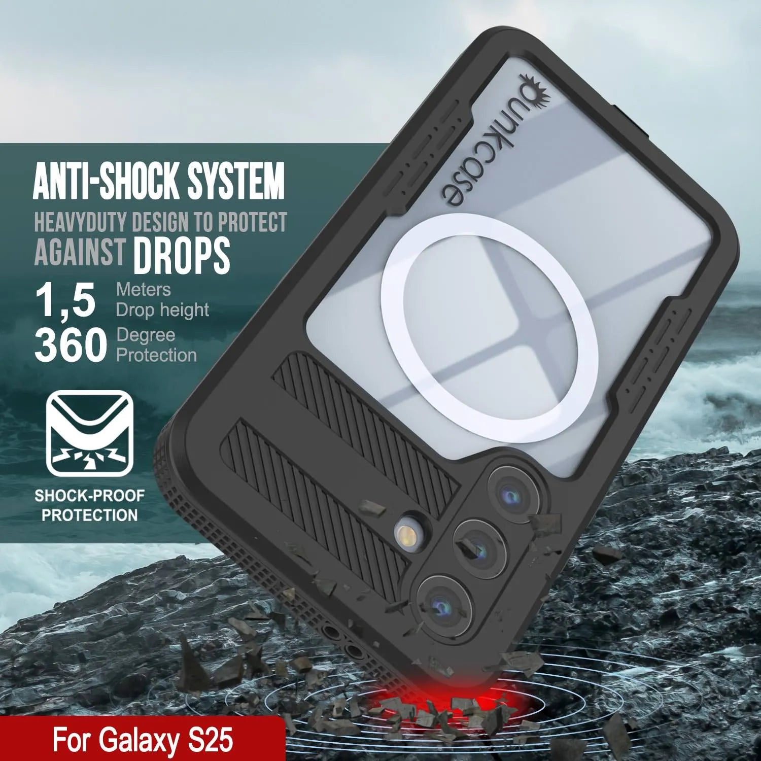 Galaxy S25 Ultra Waterproof Case [Alpine 2.0 Series] [Slim Fit] [IP68 Certified] [Shockproof] [Clear]