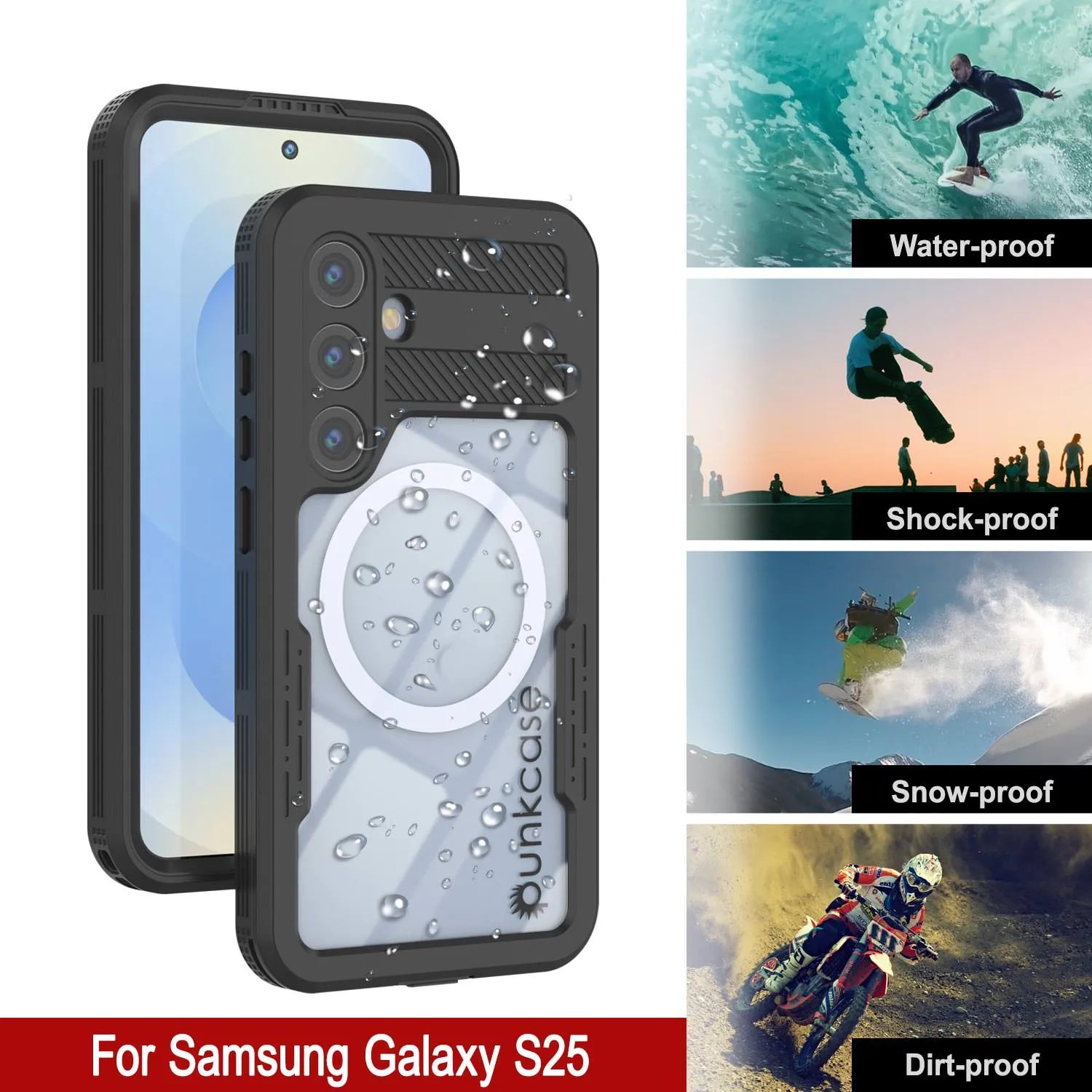 Galaxy S25 Waterproof Case [Alpine 2.0 Series] [Slim Fit] [IP68 Certified] [Shockproof] [Clear]