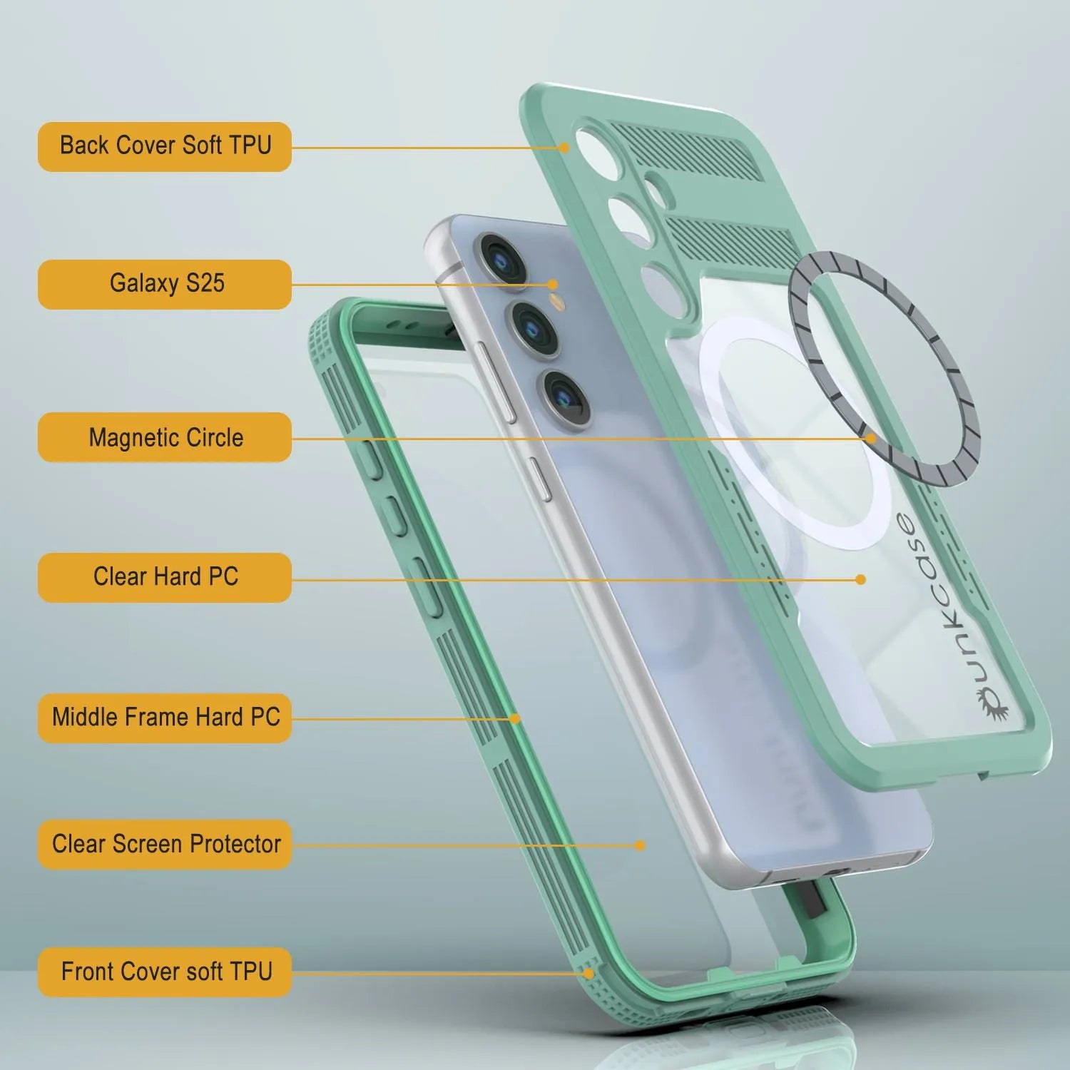 Galaxy S25 Waterproof Case [Alpine 2.0 Series] [Slim Fit] [IP68 Certified] [Shockproof] [Teal]