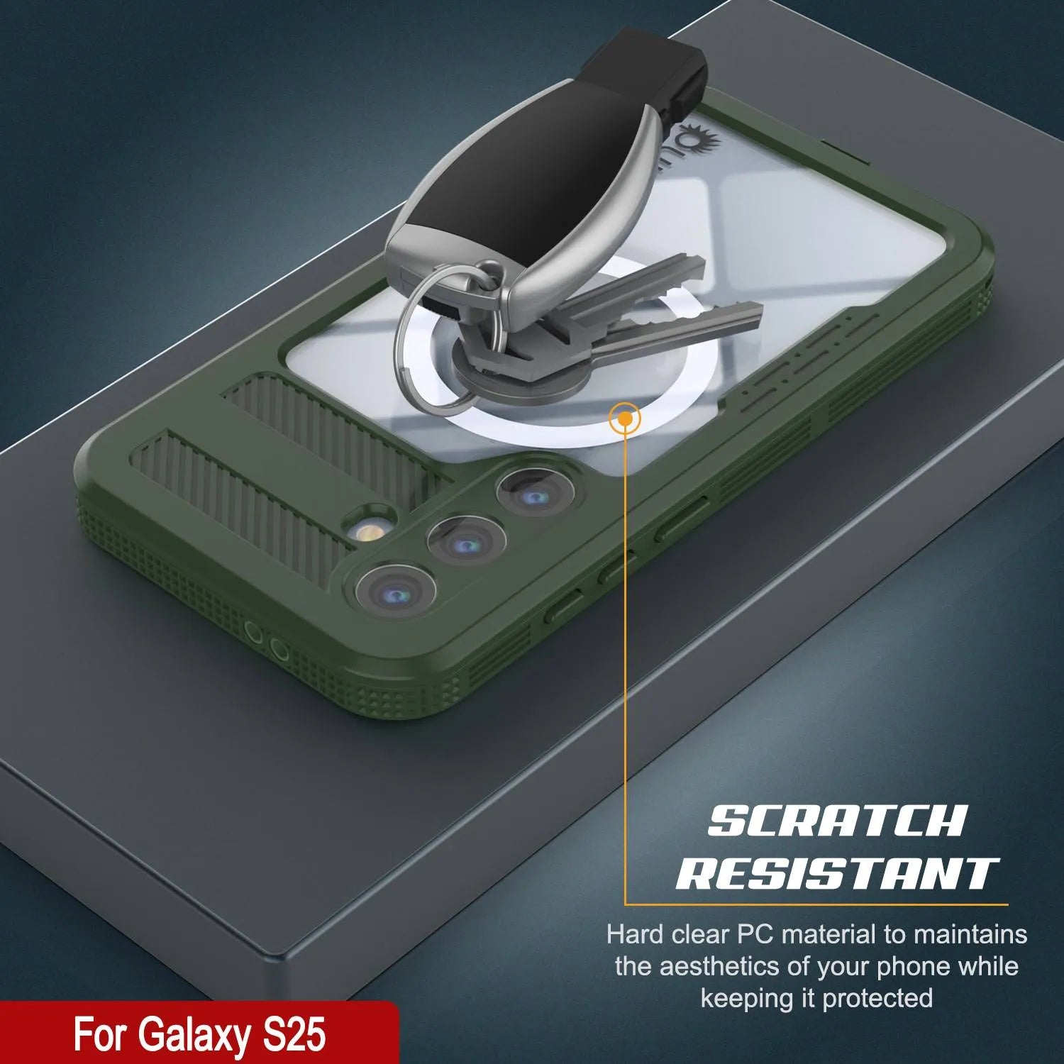 Galaxy S25 Waterproof Case [Alpine 2.0 Series] [Slim Fit] [IP68 Certified] [Shockproof] [Light Green]