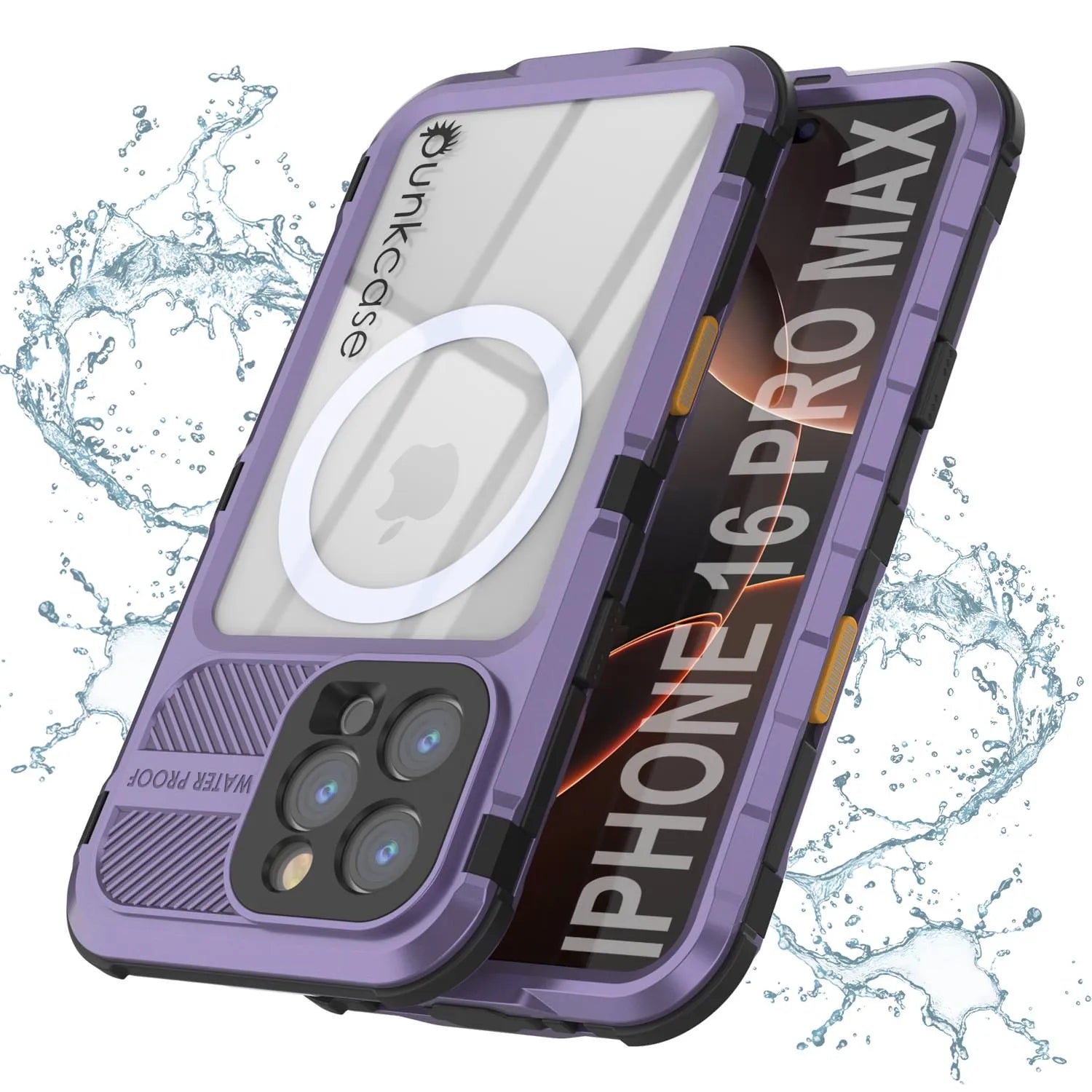 iPhone 16 Pro Max Metal Extreme 2.0 Series Aluminum Waterproof Case IP68 W/Buillt in Screen Protector [Purple]