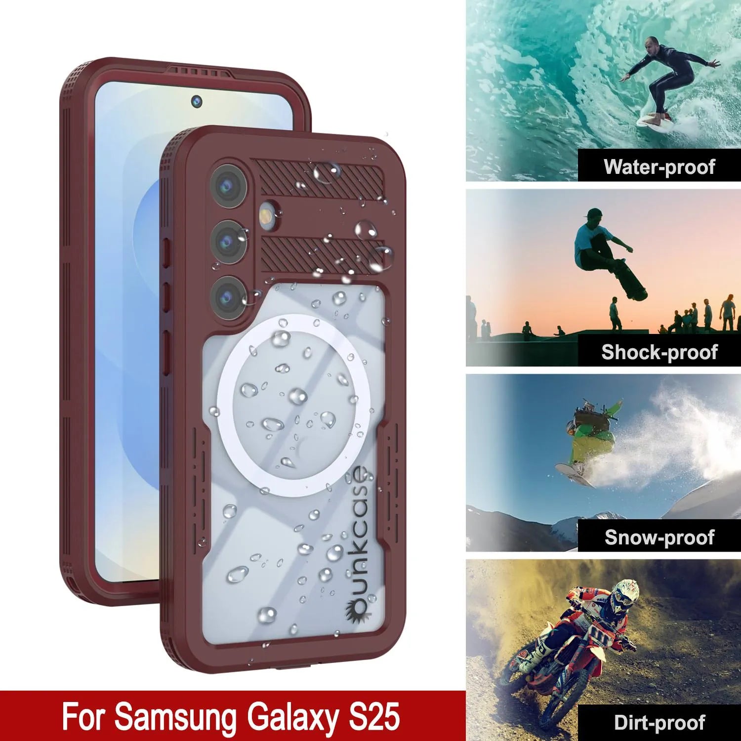 Galaxy S25 Waterproof Case [Alpine 2.0 Series] [Slim Fit] [IP68 Certified] [Shockproof] [Rose]