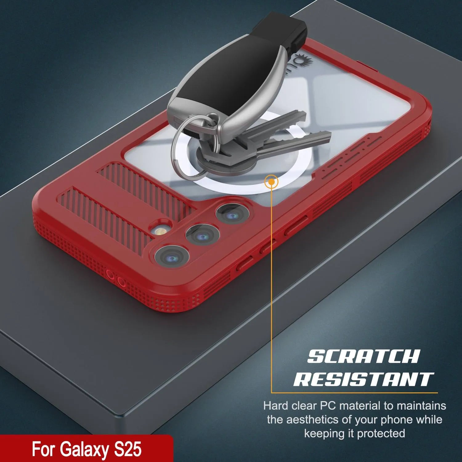 Galaxy S25 Waterproof Case [Alpine 2.0 Series] [Slim Fit] [IP68 Certified] [Shockproof] [Red]