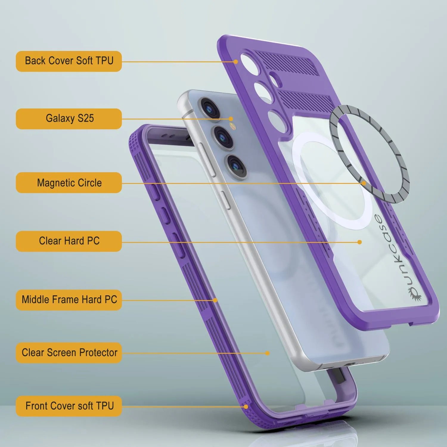 Galaxy S25 Waterproof Case [Alpine 2.0 Series] [Slim Fit] [IP68 Certified] [Shockproof] [Purple]