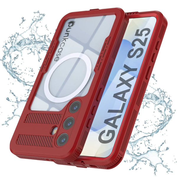 Galaxy S25 Waterproof Case [Alpine 2.0 Series] [Slim Fit] [IP68 Certified] [Shockproof] [Red]