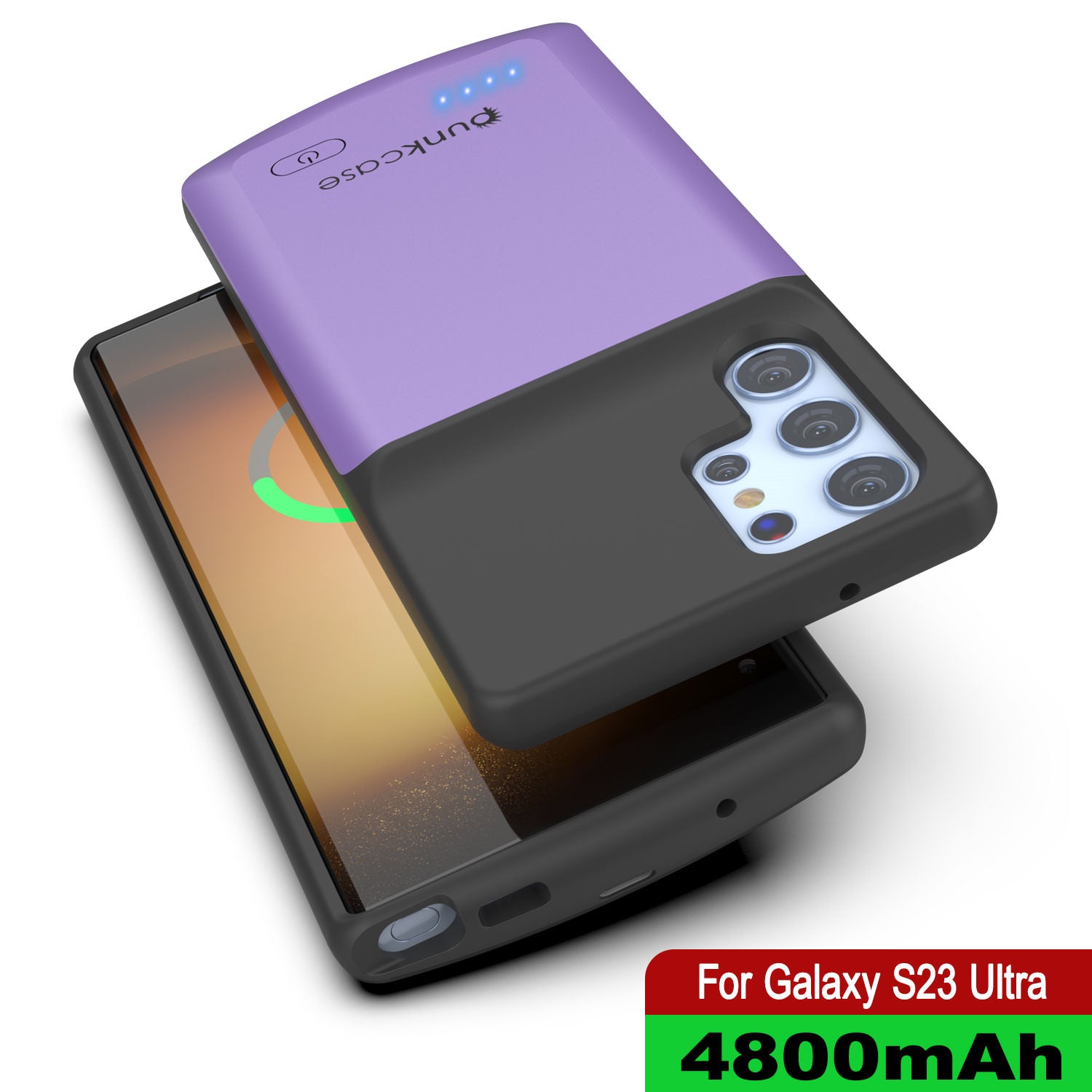 PunkJuice S24 Ultra Battery Case Purple - Portable Charging Power Juice Bank with 4500mAh