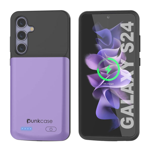 PunkJuice S24 Battery Case Purple - Portable Charging Power Juice Bank with 4500mAh