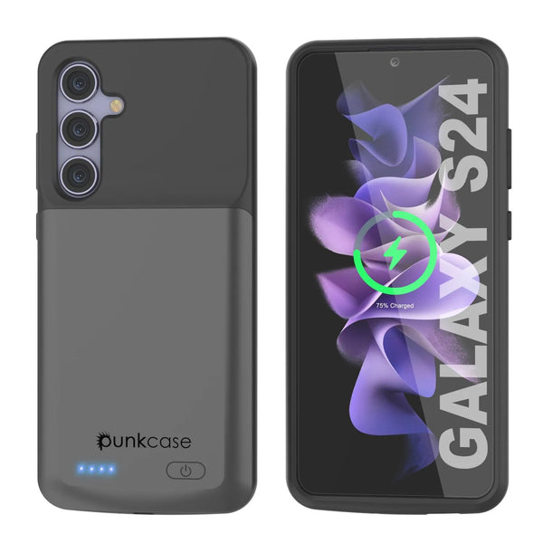 PunkJuice S24 Battery Case Grey - Portable Charging Power Juice Bank with 4500mAh