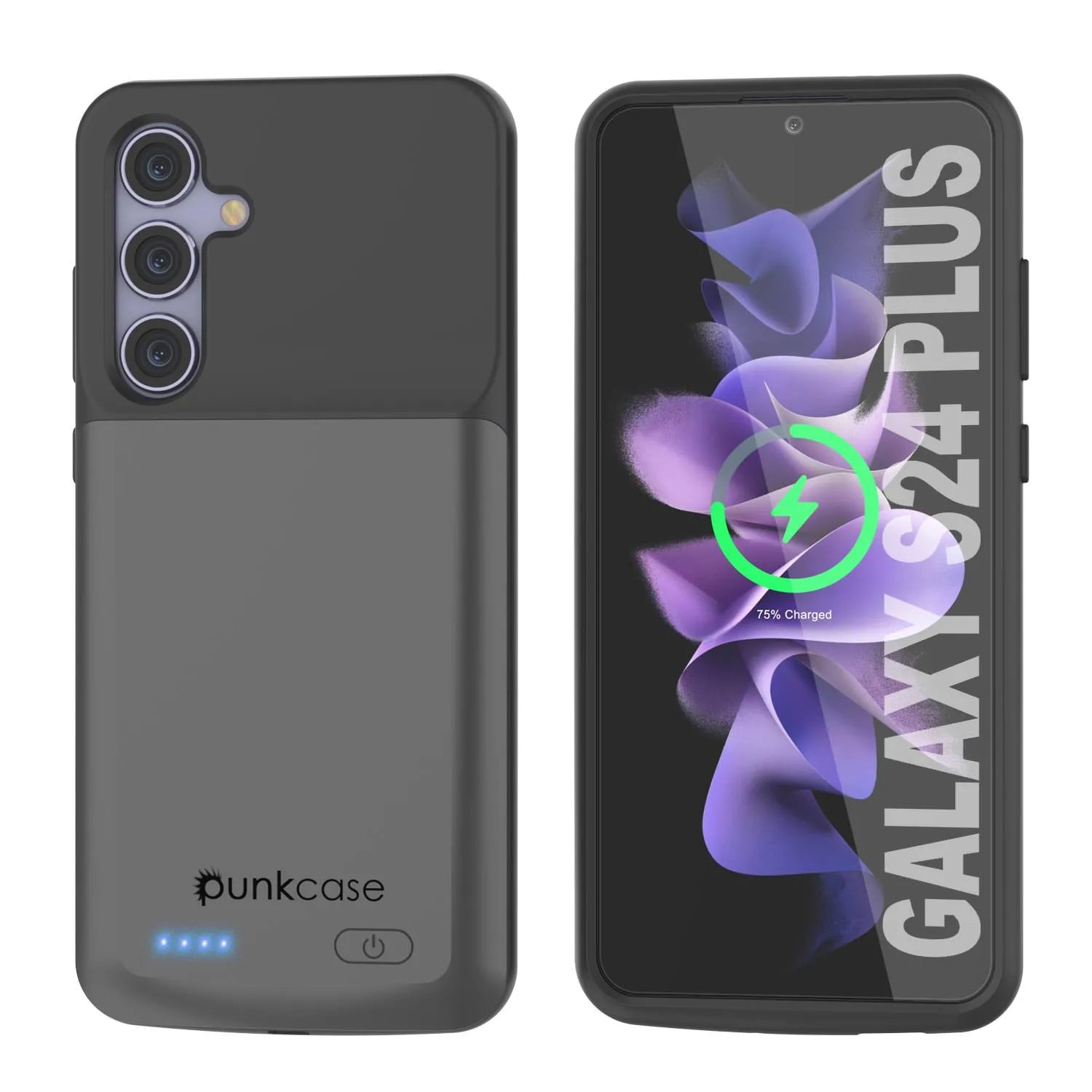 PunkJuice S24+ Plus Battery Case Grey - Portable Charging Power Juice Bank with 5000mAh