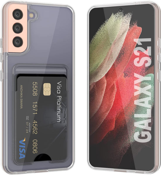 Galaxy S24 Card Holder Case [Crystal CardSlot Series] [Slim Fit] [Blue]