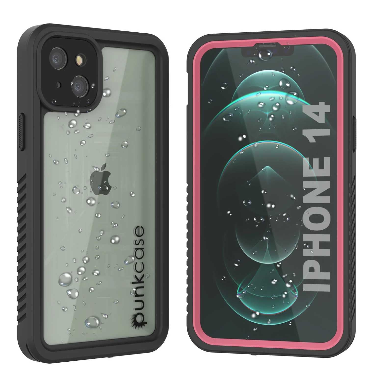 iPhone 14  Waterproof Case, Punkcase [Extreme Series] Armor Cover W/ Built In Screen Protector [Pink]