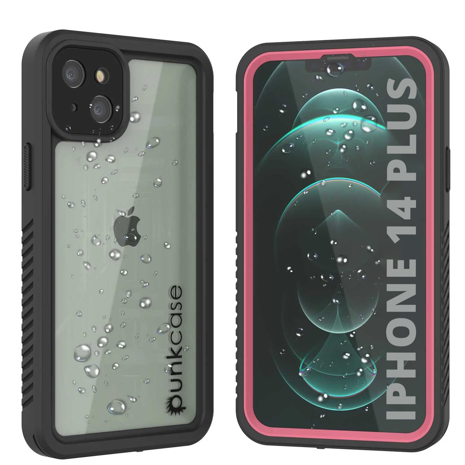 iPhone 14 Plus Waterproof Case, Punkcase [Extreme Series] Armor Cover W/ Built In Screen Protector [Pink]