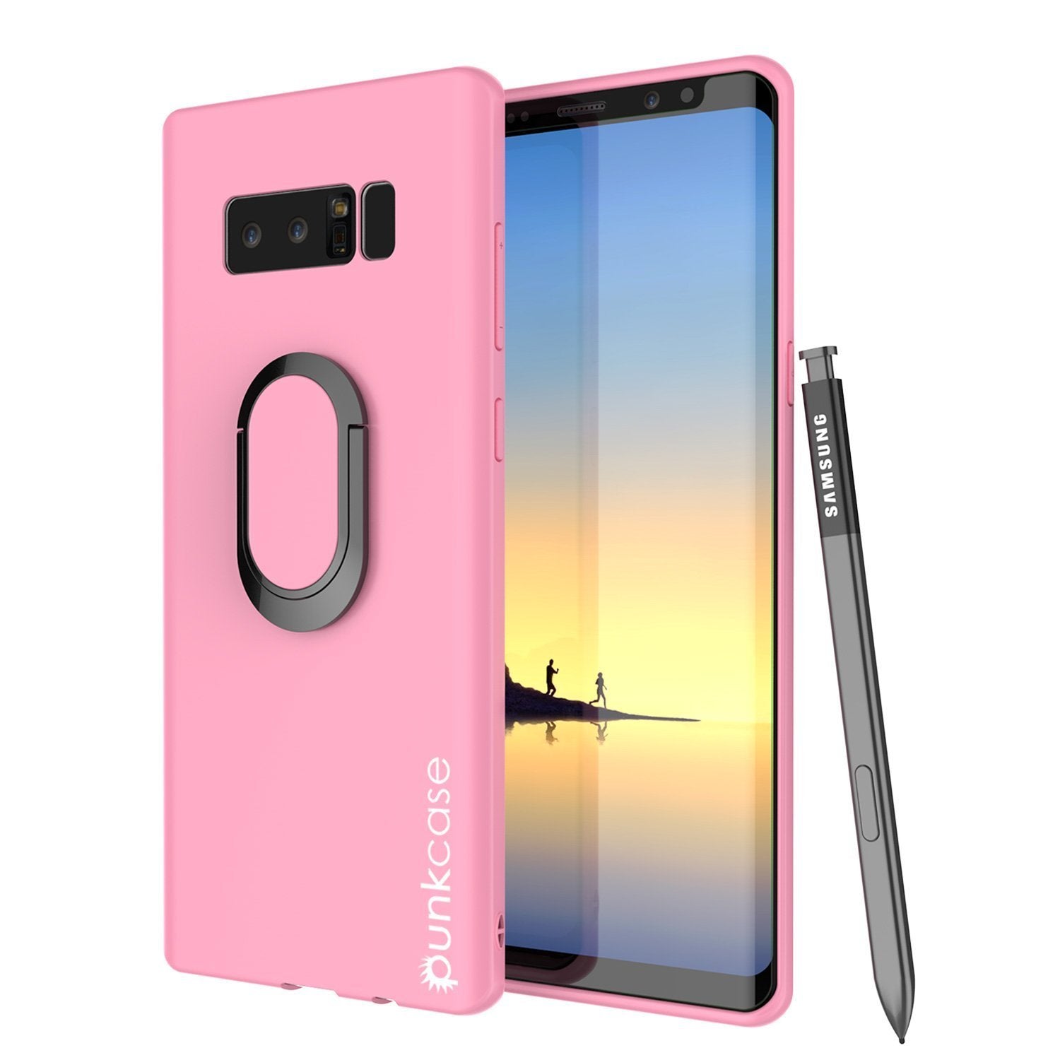 Galaxy Note 8 Case, Punkcase Magnetix Protective TPU Cover W/ Kickstand, Screen Protector [Pink]