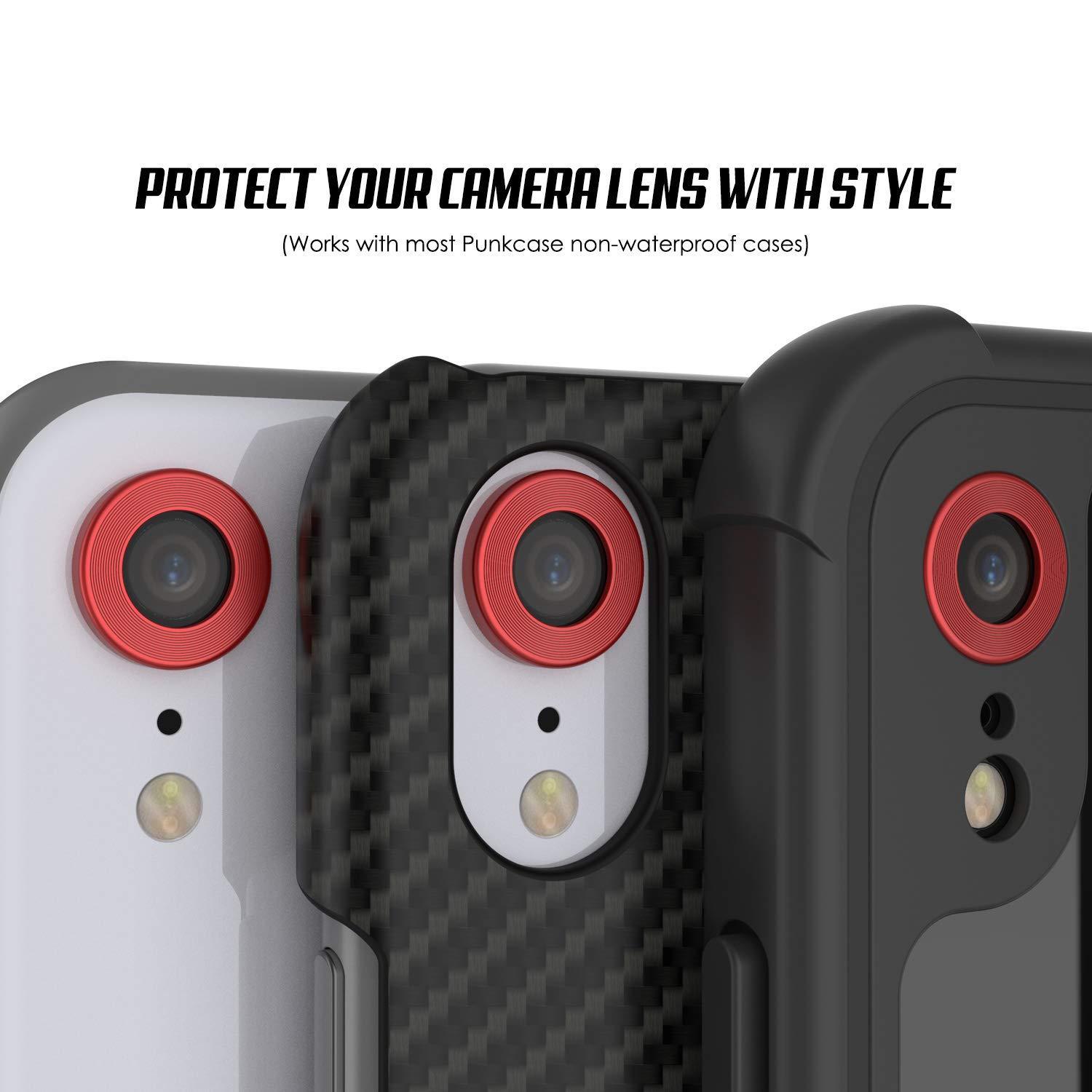Punkcase iPhone 11 Pro Max Camera Protector Ring [Red]