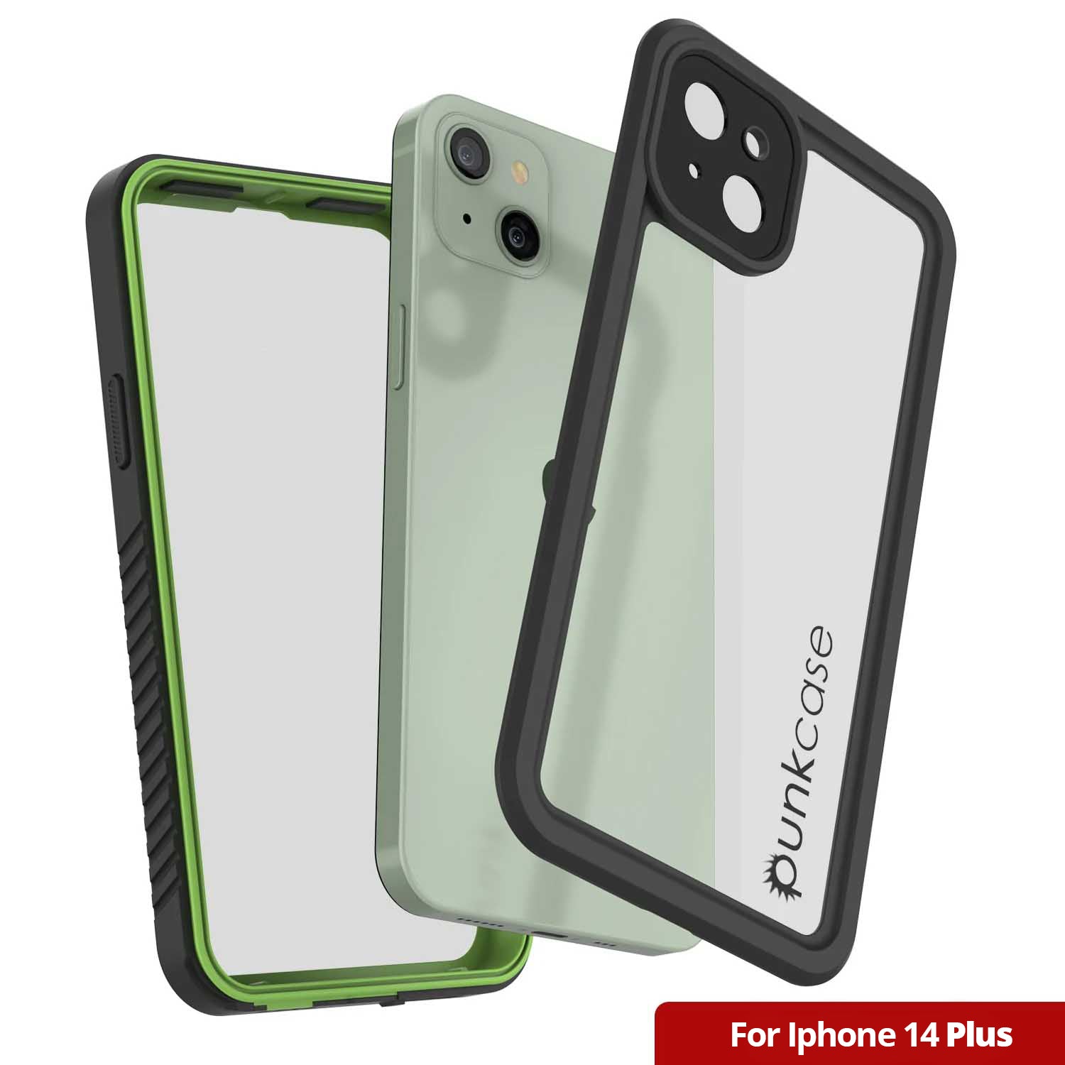 iPhone 14 Plus Waterproof Case, Punkcase [Extreme Series] Armor Cover W/ Built In Screen Protector [Light Green]