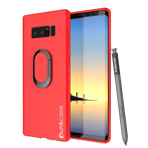 Galaxy Note 8 Case, Punkcase Magnetix Protective TPU Cover W/ Kickstand, Screen Protector [Red]