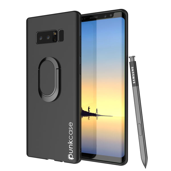 Galaxy Note 8 Case, Punkcase Magnetix Protective TPU Cover W/ Kickstand, Screen Protector [Black]