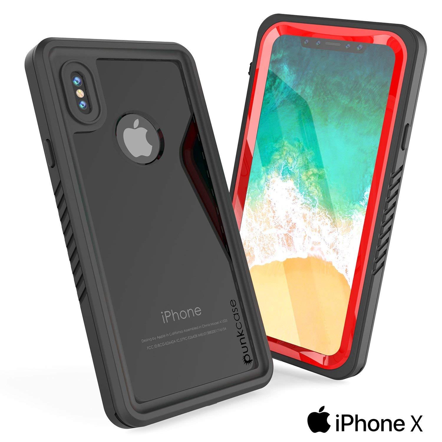 iPhone XS Max Waterproof Case, Punkcase [Extreme Series] Armor Cover W/ Built In Screen Protector [Clear]