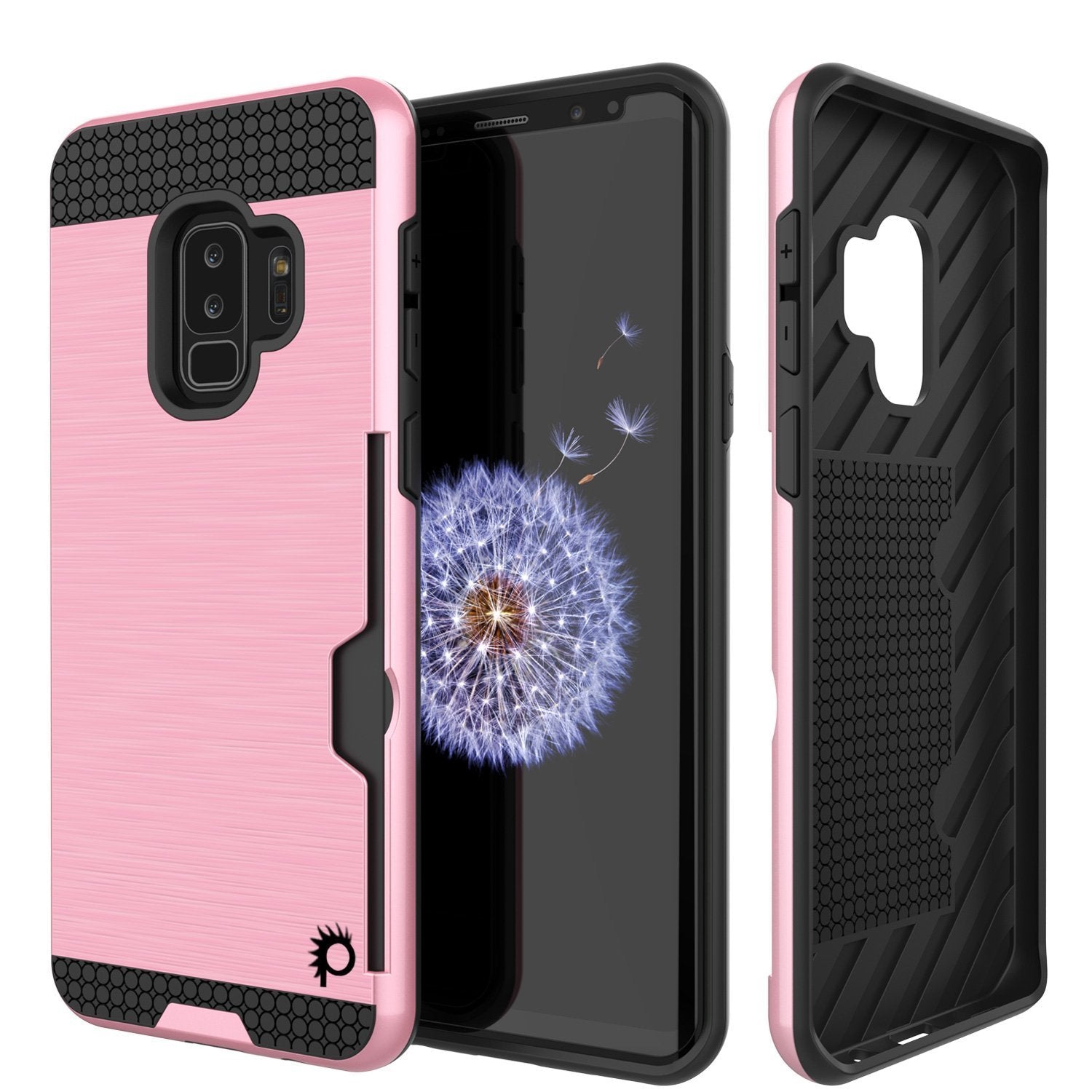 Galaxy S9 Plus Case, PUNKcase [SLOT Series] [Slim Fit] Dual-Layer Armor Cover w/Integrated Anti-Shock System [Pink]