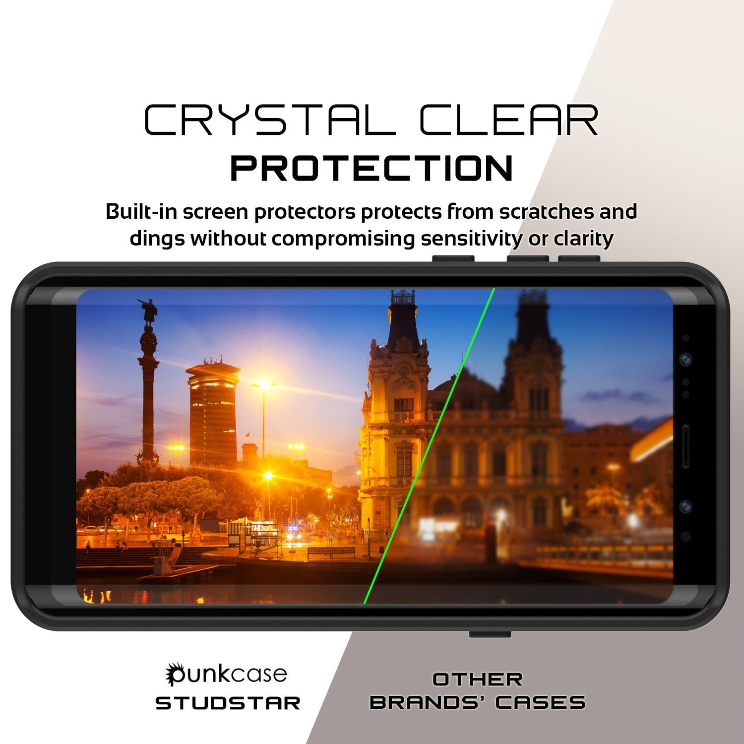 Galaxy Note 8 Waterproof Case, PunkСase StudStar White