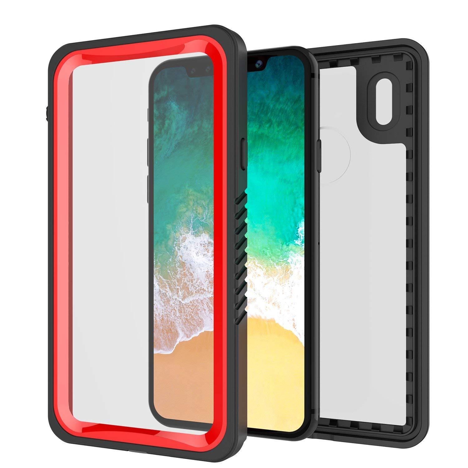 iPhone XS Max Waterproof Case, Punkcase [Extreme Series] Armor Cover W/ Built In Screen Protector [Clear]