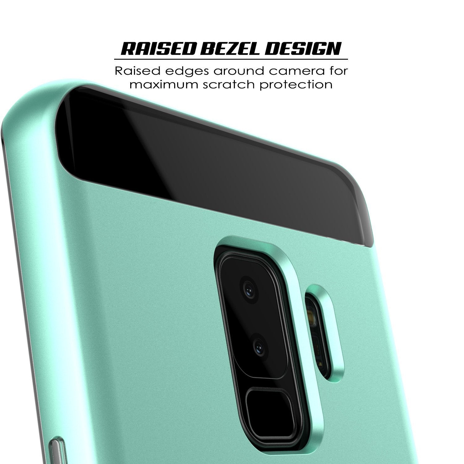 Galaxy S9+ Plus Case, PUNKcase [LUCID 3.0 Series] [Slim Fit] [Clear Back] Armor Cover w/ Integrated Kickstand, Anti-Shock System & PUNKSHIELD Screen Protector for Samsung Galaxy S9+ Plus [Teal]