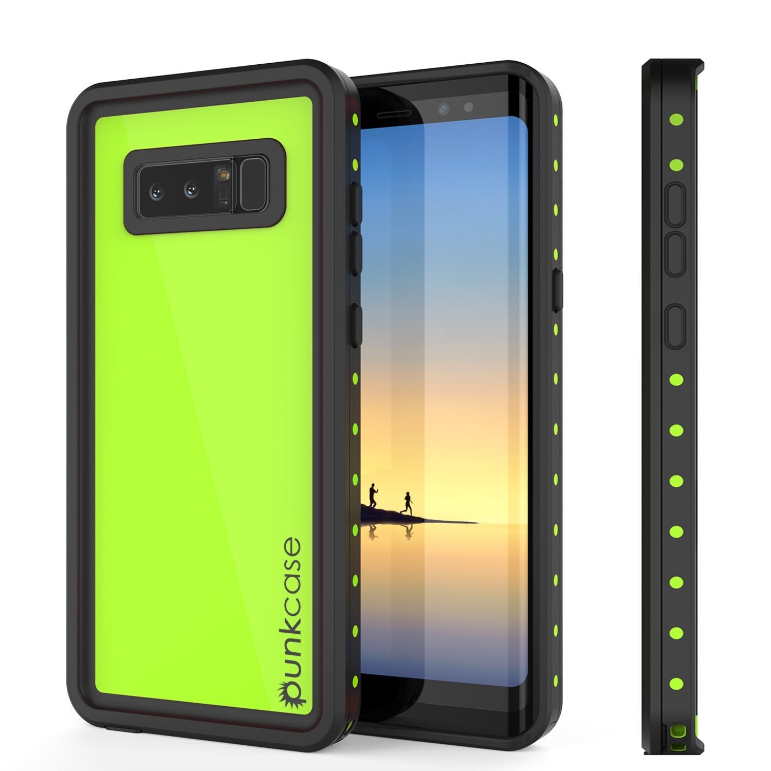 Galaxy Note 8 Waterproof Case PunkCase StudStar Light Green