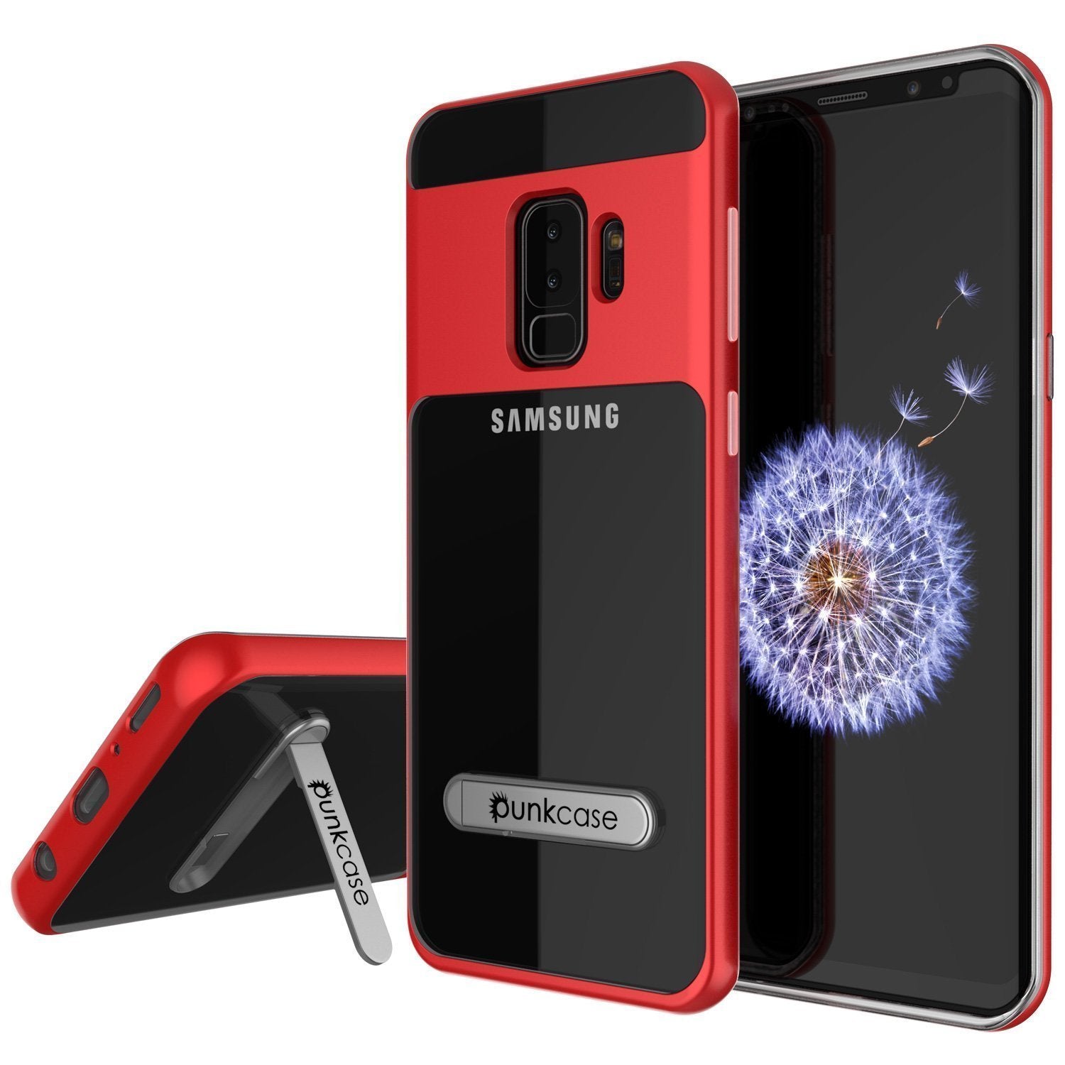 Galaxy S10+ Plus Case, PUNKcase [LUCID 3.0 Series] [Slim Fit] Armor Cover w/ Integrated Screen Protector [Red]
