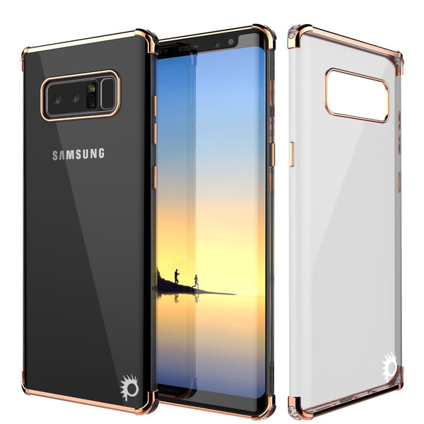 Note 8 Case, Punkcase [BLAZE SERIES] Protective Cover W/ PunkShield Screen Protector [Shockproof] [Slim Fit] for Samsung Galaxy Note 8 [Rose Gold]