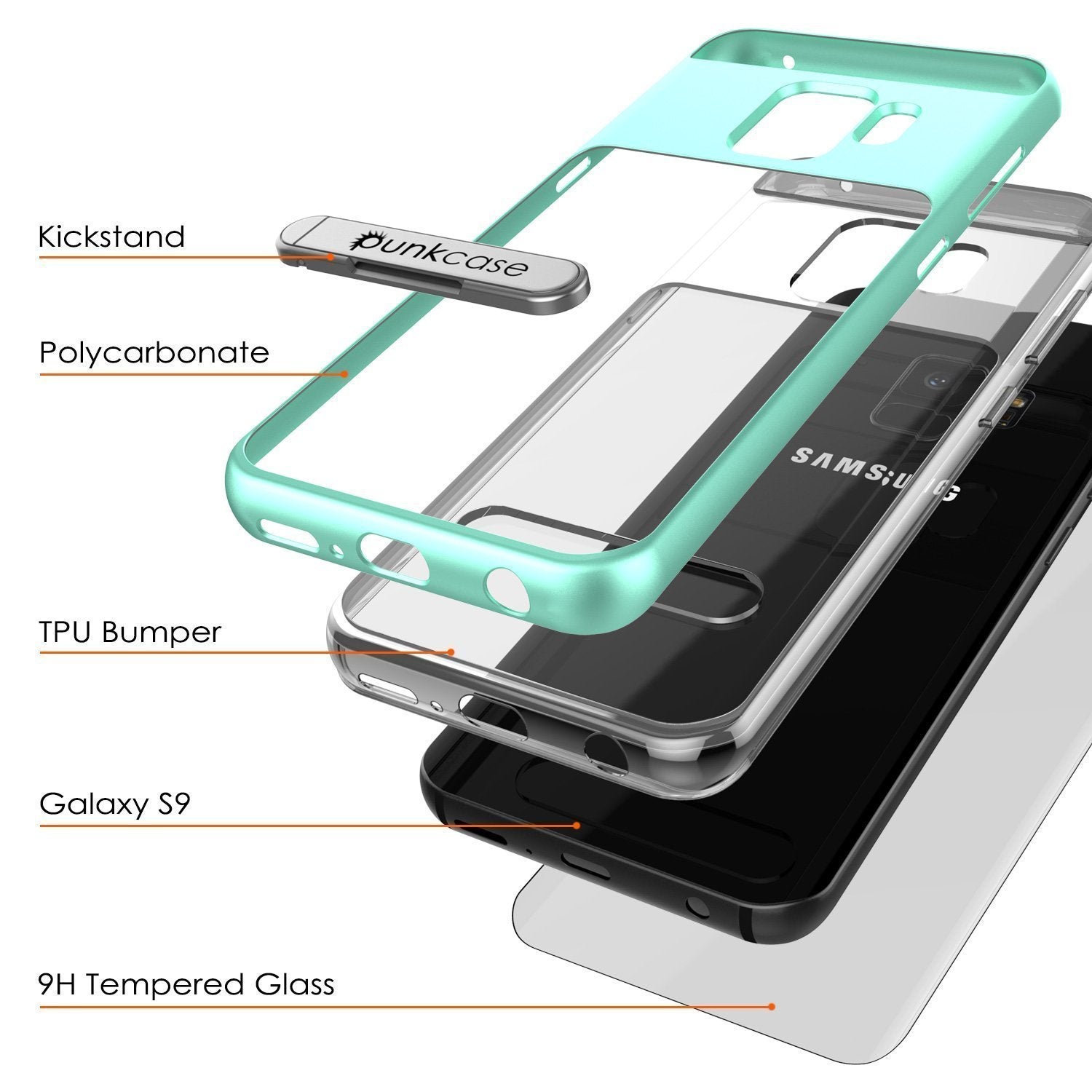 Galaxy S10 Case, PUNKcase [LUCID 3.0 Series] [Slim Fit] Armor Cover w/ Integrated Screen Protector [Teal]