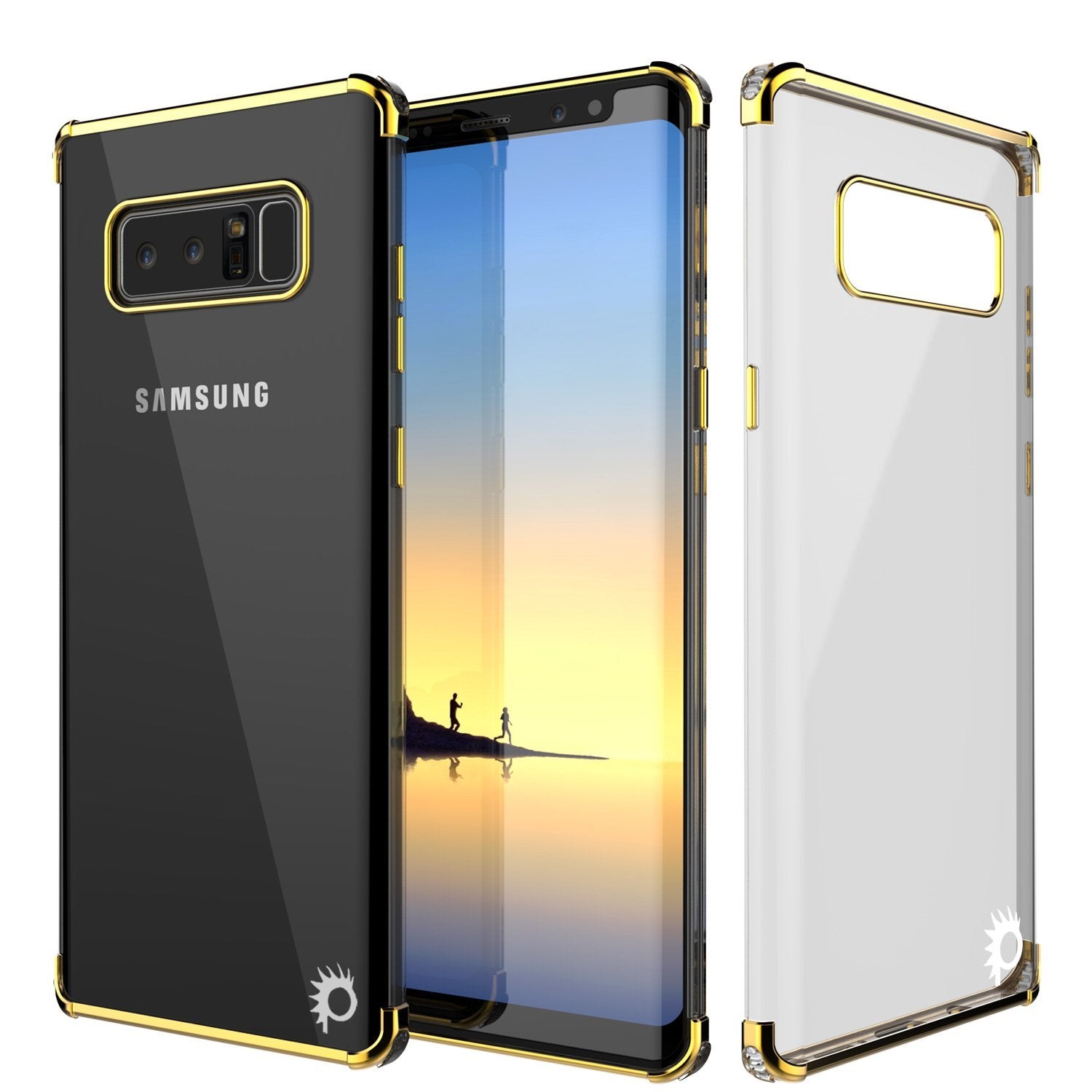 Note 8 Case, Punkcase [BLAZE SERIES] Protective Cover W/ PunkShield Screen Protector [Shockproof] [Slim Fit] for Samsung Galaxy Note 8 [Gold]
