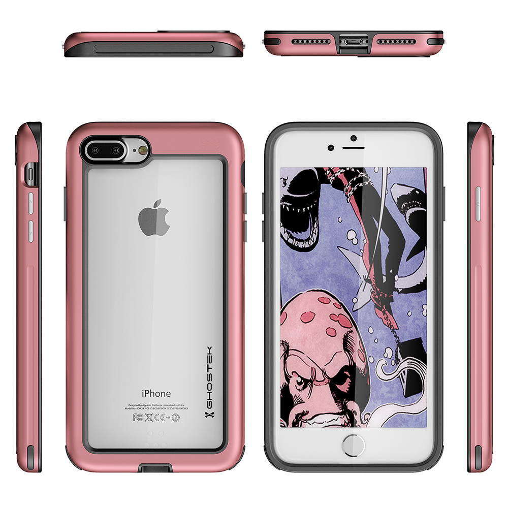 iPhone 8+ Plus Case, Ghostek® Atomic Slim Series  for  iPhone 8+ Plus Rugged Heavy Duty Case[PINK]