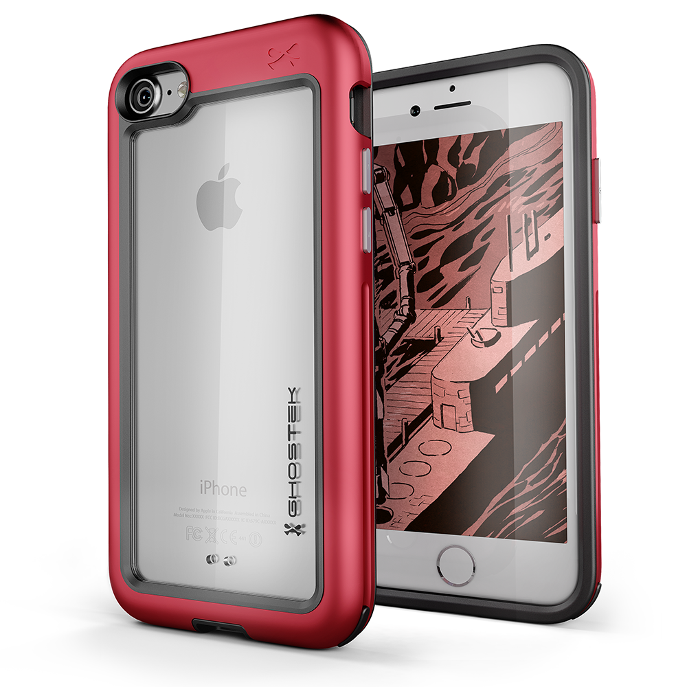iPhone 8 Case, Ghostek®  Atomic Slim Series  for iPhone 8 Rugged Heavy Duty Case [RED]