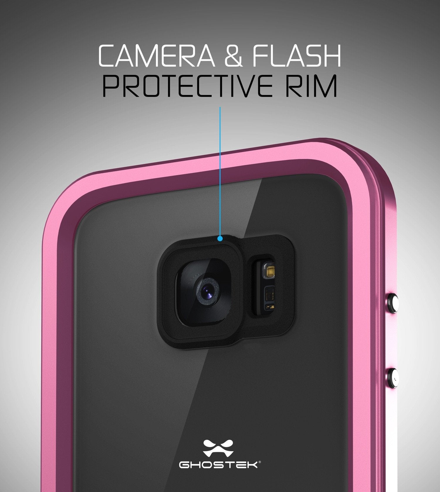 Galaxy S7 EDGE Waterproof Case, Ghostek Atomic 2.0 Pink Shock/Dirt/Snow Proof | Lifetime Warranty