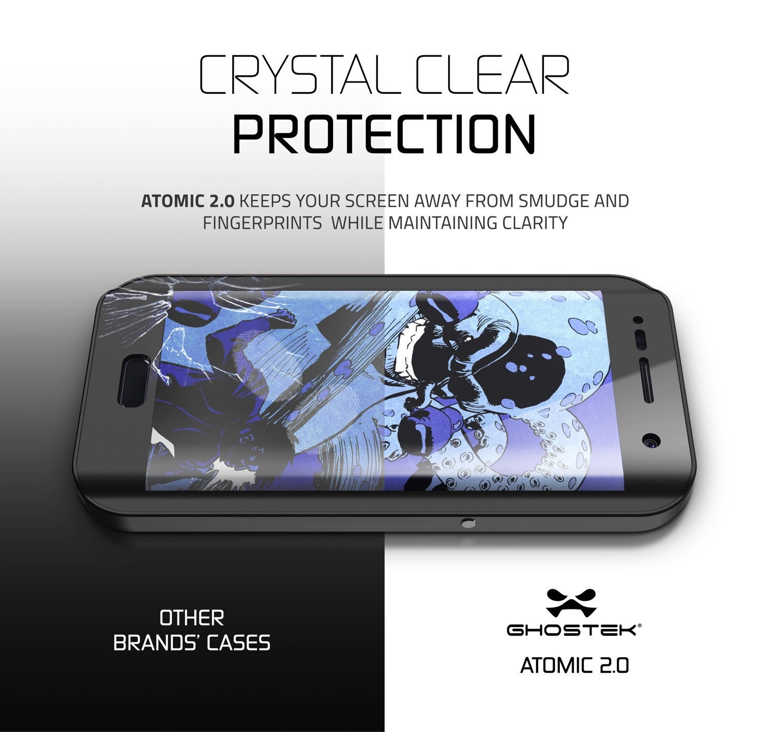 GHOSTEK - Atomic 2.0 Series Waterproof Case for Samsung S7 Edge | Black