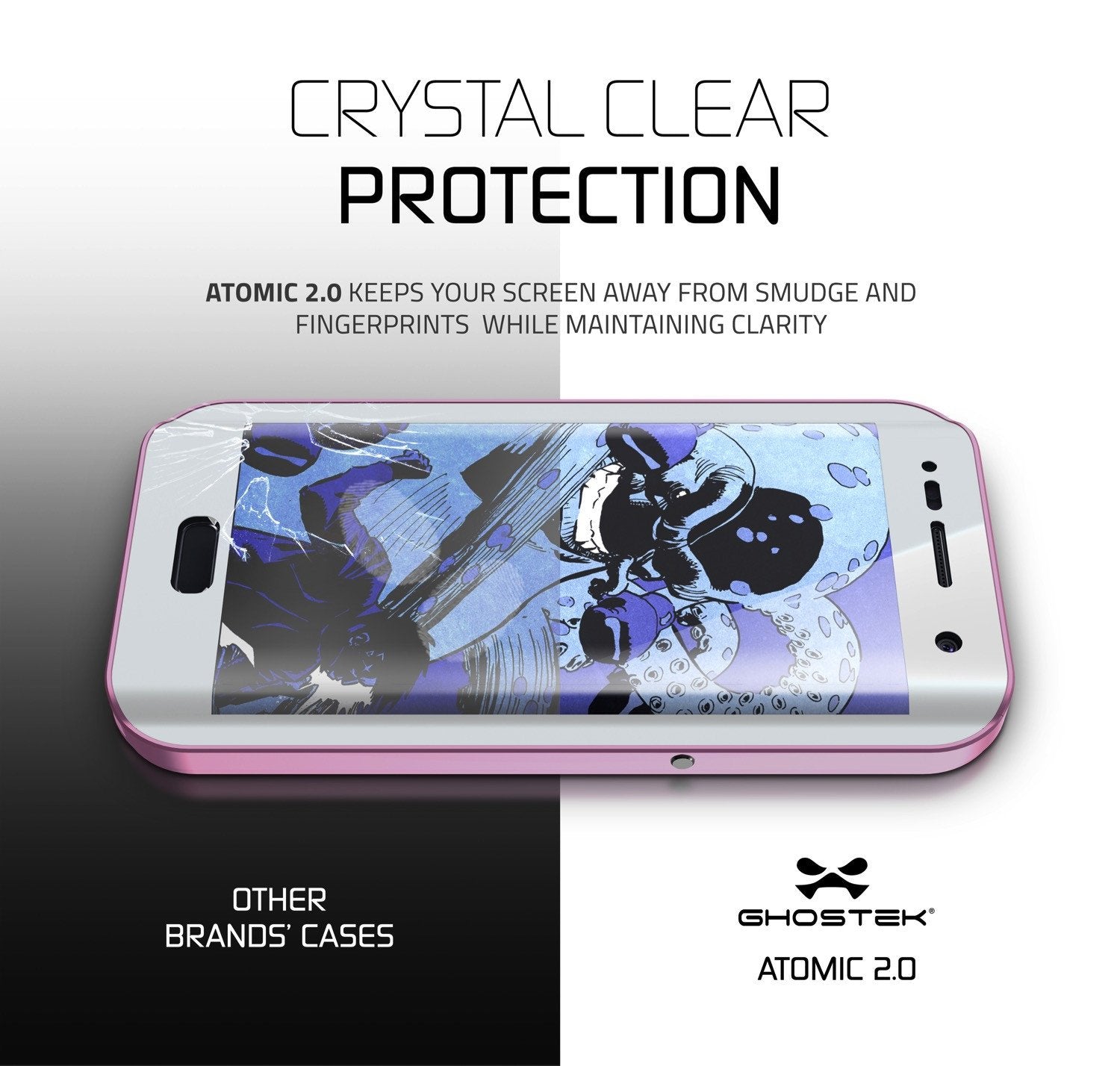 Galaxy S7 EDGE Waterproof Case, Ghostek Atomic 2.0 Pink Shock/Dirt/Snow Proof | Lifetime Warranty