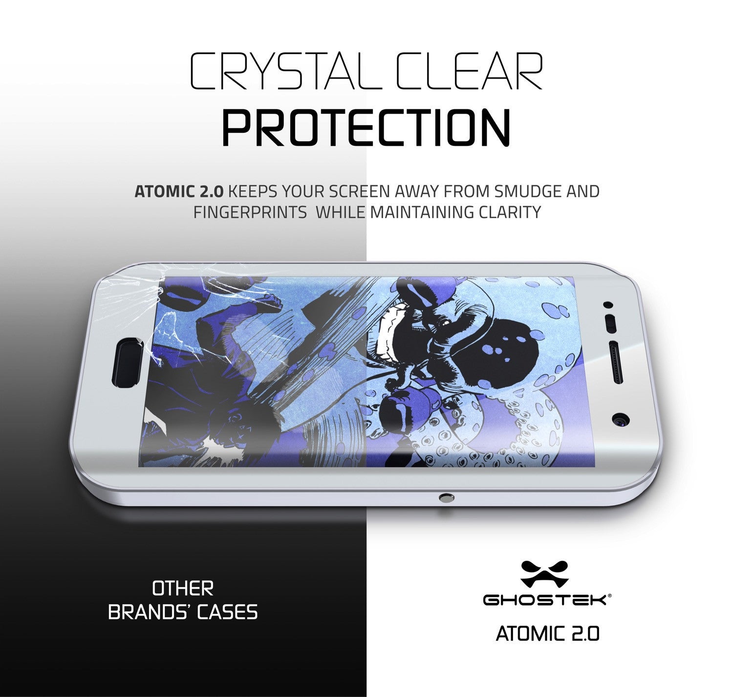 GHOSTEK - Atomic 2.0 Series Waterproof Case for Samsung S7 Edge | Silver