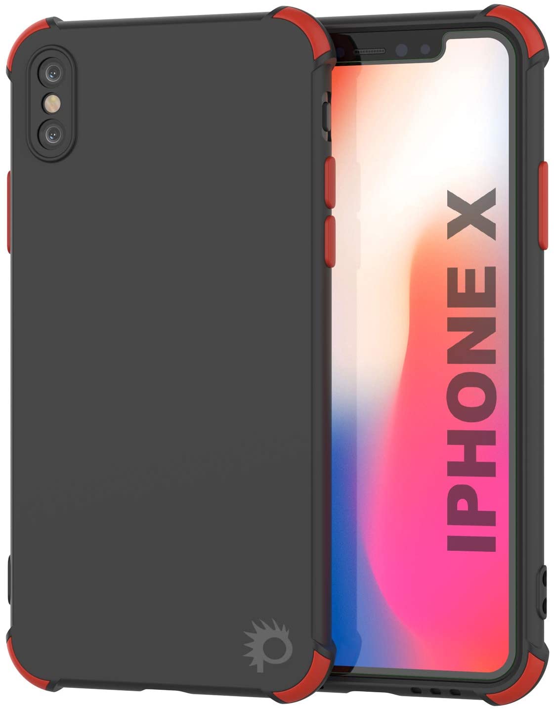Punkcase Protective & Lightweight TPU Case [Sunshine Series] for iPhone X [Black]