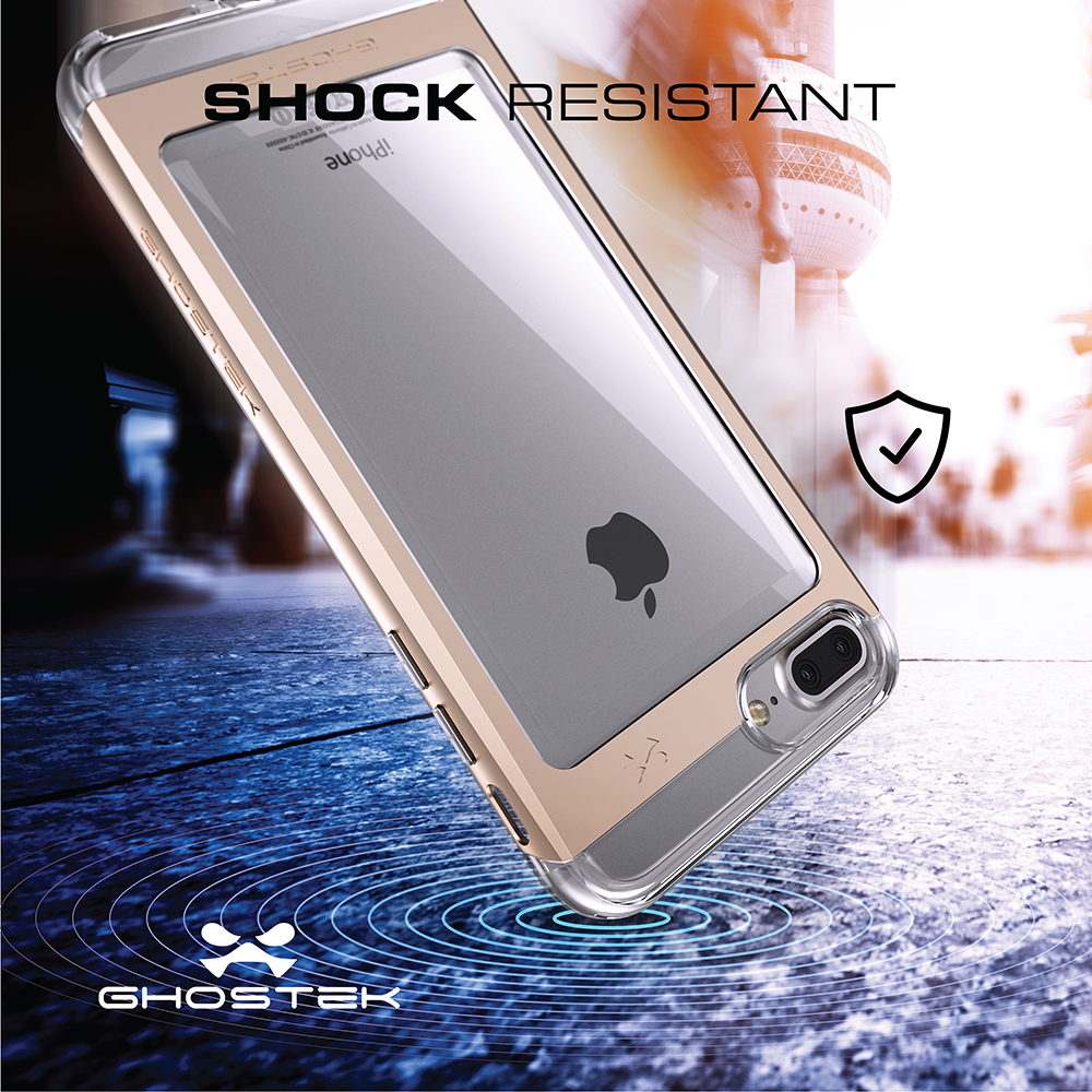 iPhone 8+ Plus Case, Ghostek® Cloak 2.0 Series for Apple iPhone 8+ Plus Slim Protective Armor Case Cover | Explosion-Proof Screen Protector | Aluminum Frame | TPU Shell | Warranty | Ultra Fit (Silver)