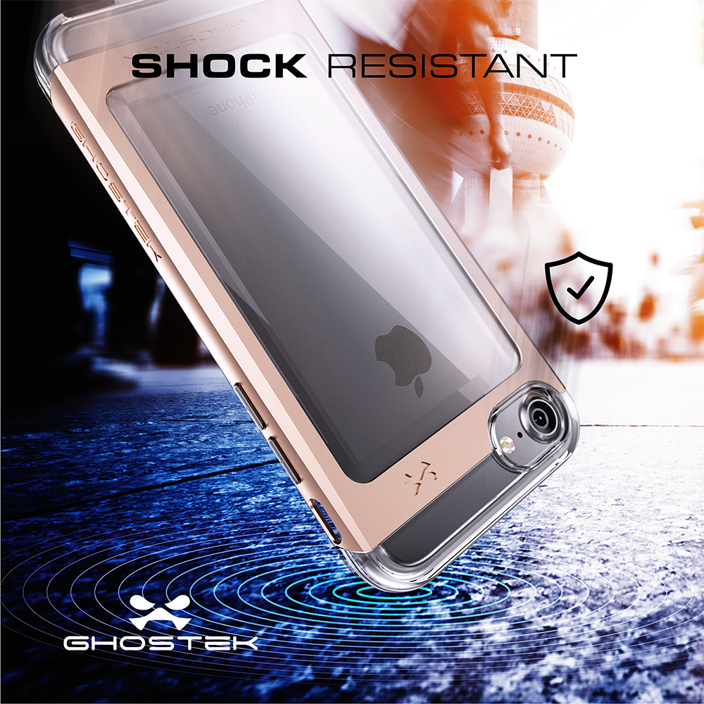 iPhone 8+ Plus Case, Ghostek® Cloak 2.0 Series for Apple iPhone 8+ Plus Slim Protective Armor Case Cover | Explosion-Proof Screen Protector | Aluminum Frame | TPU Shell | Warranty | Ultra Fit (Gold)
