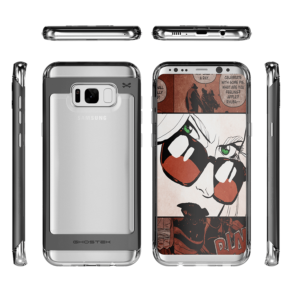 Galaxy S8 Plus Case, Ghostek® Cloak 2.0 Black w/ ExplosionProof Screen Protector | Aluminum Frame