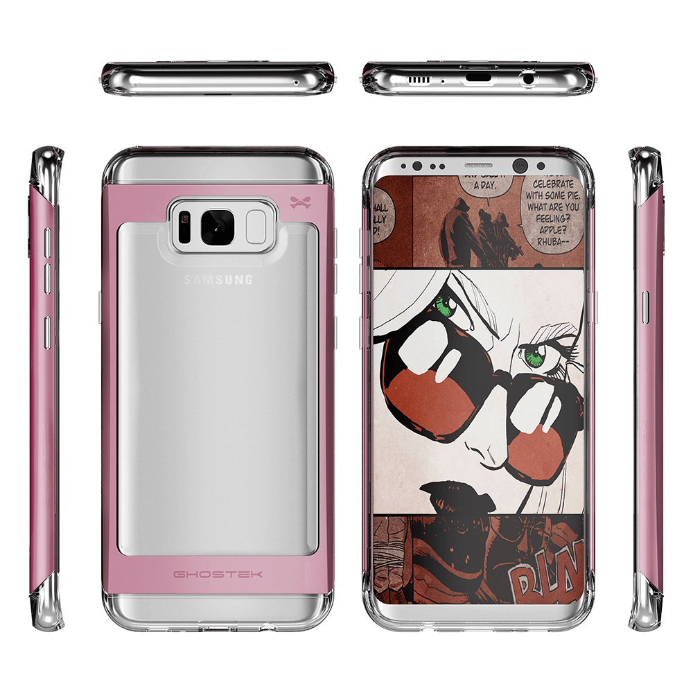 Galaxy S8 Plus Case, Ghostek Pink 2.0 Pink Series w/ ExplosionProof Screen Protector | Aluminum Frame