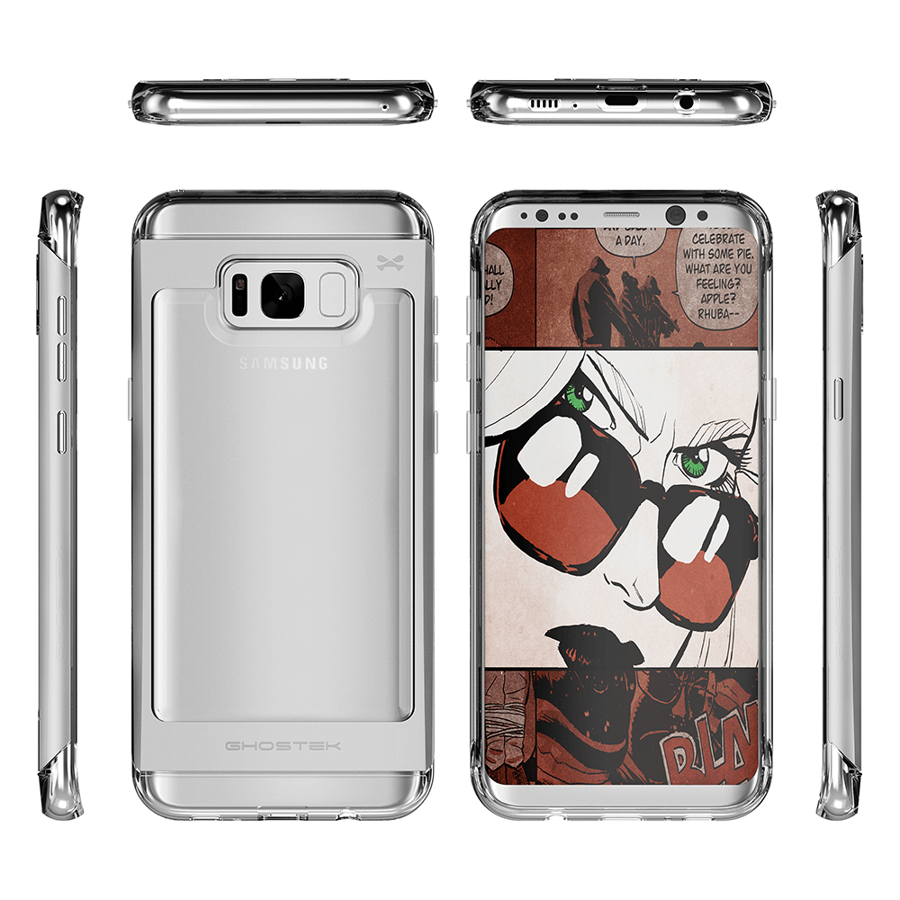 Galaxy S8 Case, Ghostek® 2.0 Silver Series w/ Explosion-Proof Screen Protector | Aluminum Frame