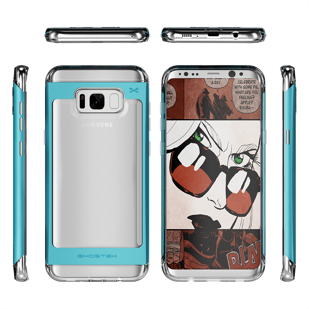 Galaxy S8 Plus Case, Ghostek® 2.0 Teal Series w/ Explosion-Proof Screen Protector | Aluminum Frame