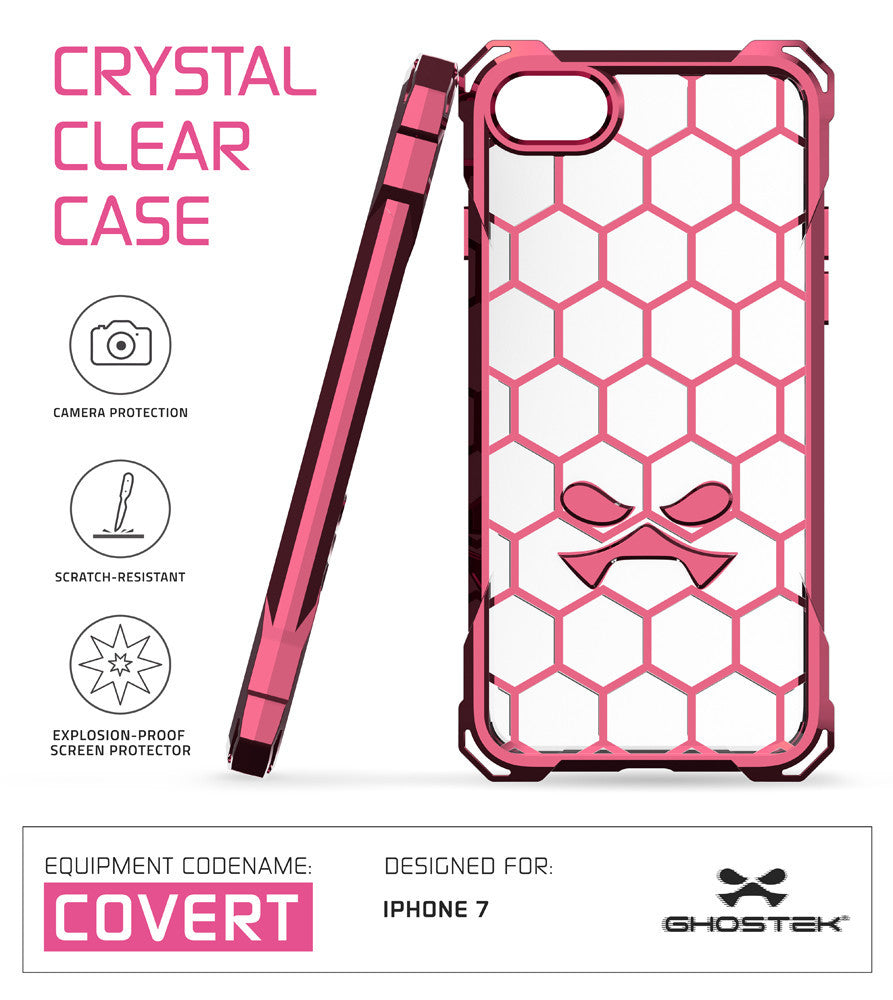 GHOSTEK - Covert Series Premium Impact Case for Apple iPhone 7 | Pink
