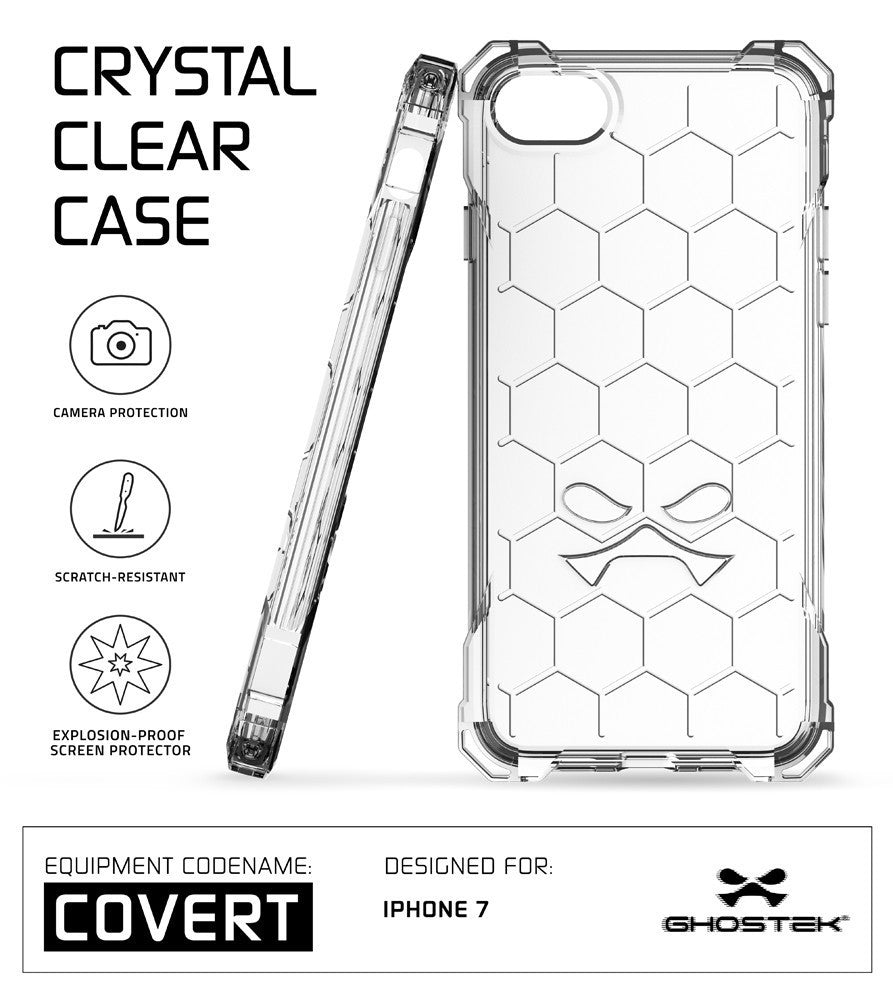 GHOSTEK - Covert Series Premium Impact Case for Apple iPhone 7+ Plus | Clear
