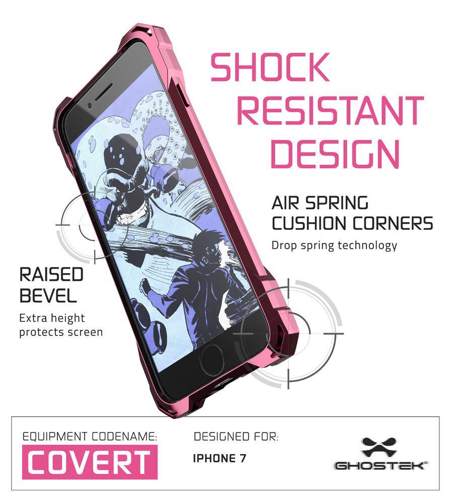 iPhone 8+ Plus Case, Ghostek® Covert Peach, Premium Impact Protective Armor | Warranty